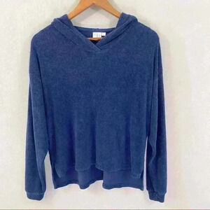 Adyson Parker navy terry hooded sweatshirt